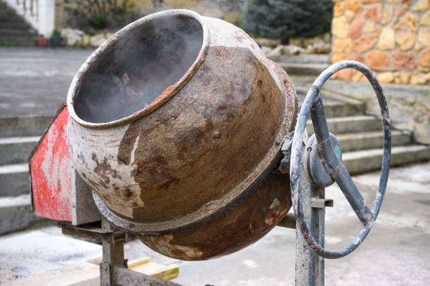 istock Industrial Cement Mixer Machinery on construction site. 1223875686