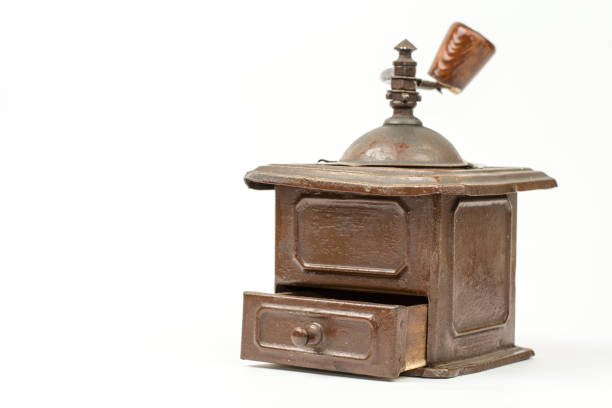 istock Old rustic wooden hand mill for coffee and spices 1223877002