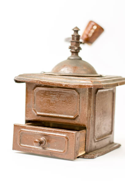 istock Old rustic wooden hand mill for coffee and spices 1223877026