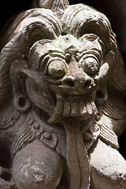 istock Old Balinese Stone Sculpture 1223877067