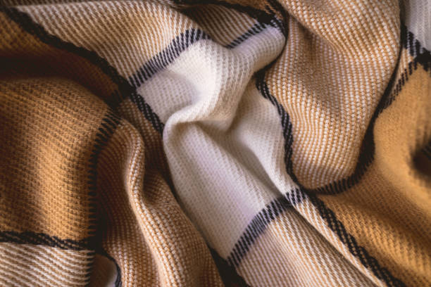 istock Background texture of warm checkered woolen plaid. 1223878879