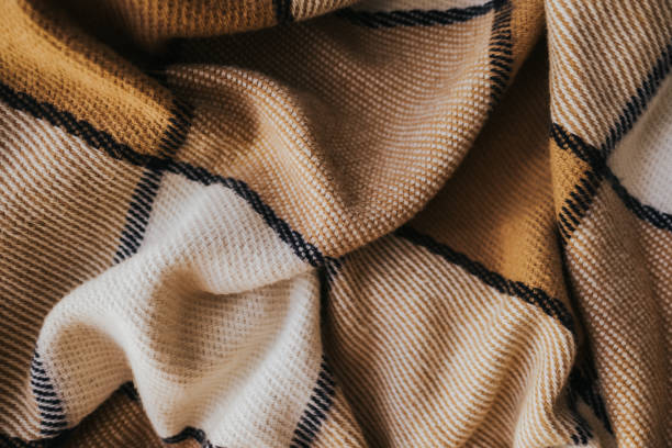 istock Background texture of warm checkered woolen plaid. 1223878978