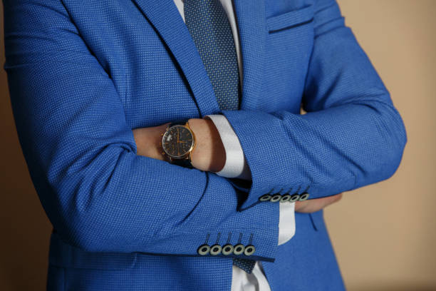 istock Men's wrist watch, time for business 1223882069