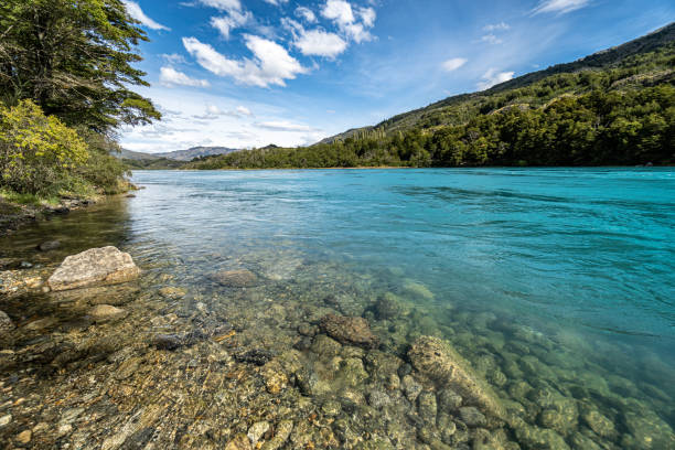 Baker river in the Chilean Patagonia stock photo