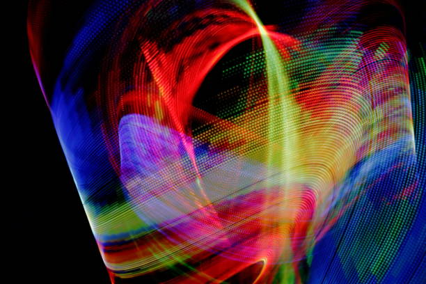 istock Light painting bright abstract background. Futuristic texture. 1223886734