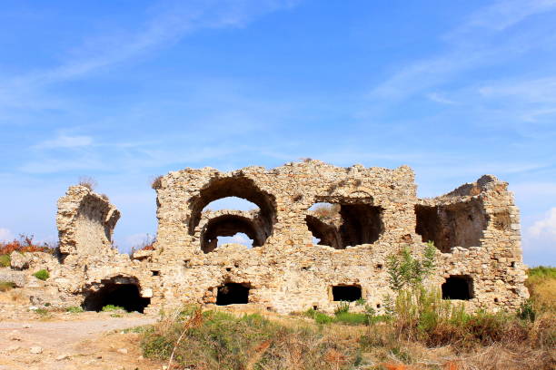 istock The famous architectural monuments of Side, Turkey 1223890812