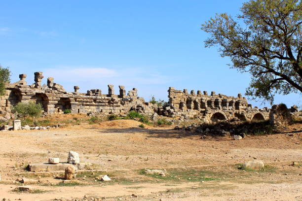 istock The famous architectural monuments of Side, Turkey 1223893863