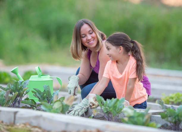 istock Mother and daughter gardening 1223894120