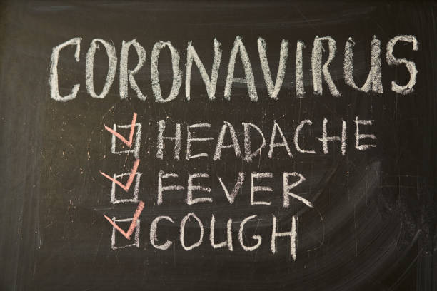 istock Coronavirus symptoms. Outbreak Warning. written white chalk on blackboard in connection with epidemic of coronavirus worldwide. 1223895977