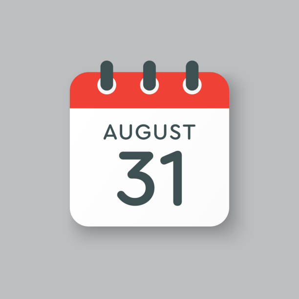 день значка календаря 31 августа, дни даты года - deadline calendar year personal organizer stock illustrations