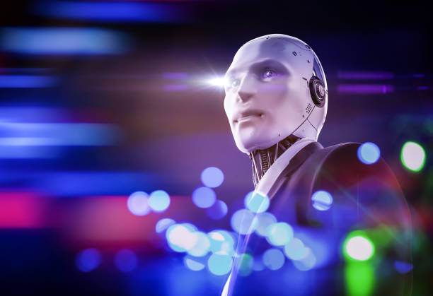 istock Robotic businessman with suit 1223896782