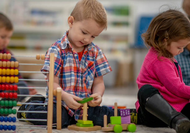 istock Daycare students in the classroom 1223897324
