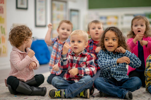 istock Daycare students in the classroom 1223897328