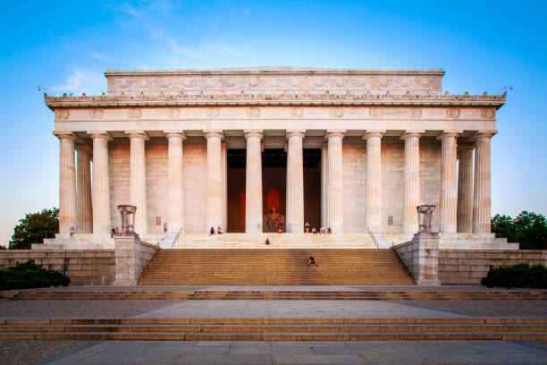 lincoln memorial - lincoln memorial washington dc people abraham lincoln stock-fotos und bilder