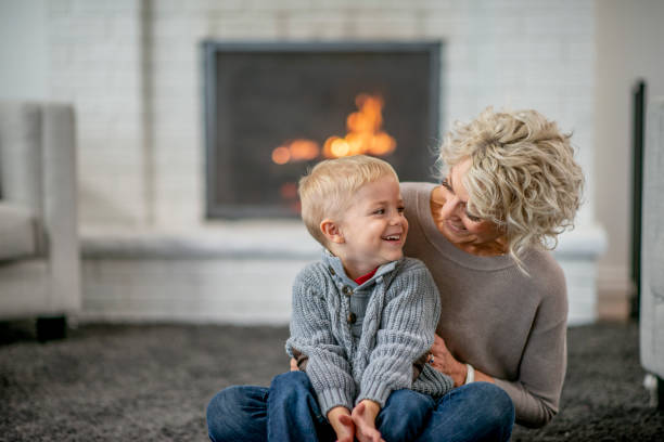 Grandma and grandson enjoying time together
