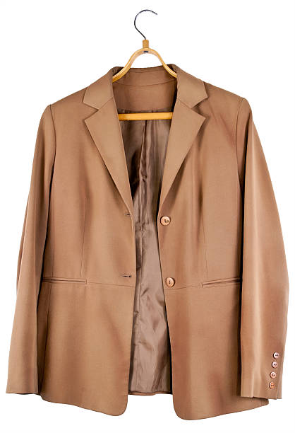 istock Old shabby dirty brown female jacket 122390467