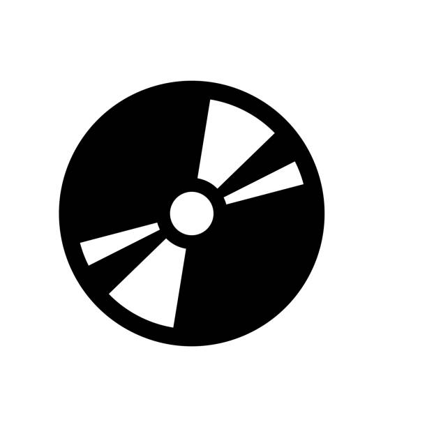 compact disc icon compact disc icon designed in a solid style cd player stock illustrations