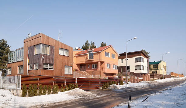 istock Modern European mass rural building 122390634