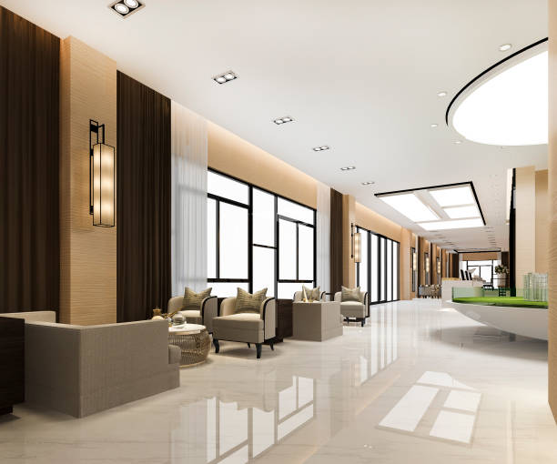 istock 3d rendering grand luxury hotel reception hall and sales condominium center 1223908132