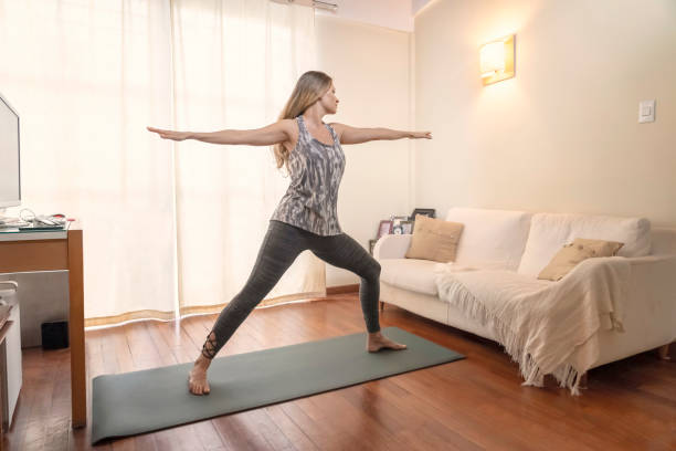 istock Yoga at home 1223911717
