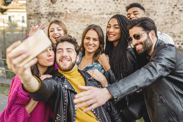 istock Group of friends taking a selfie 1223920159