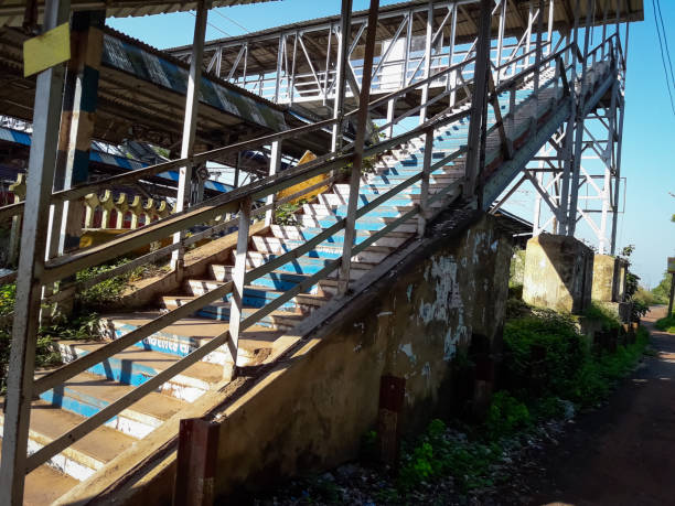 empty railway station because of public curfew or lockdown in India.