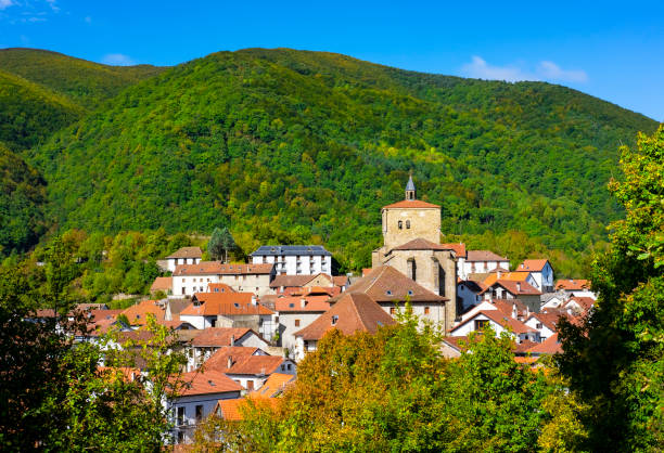 istock Uztarroz village in Navarre province, Pyrenees, Spain 1223925761