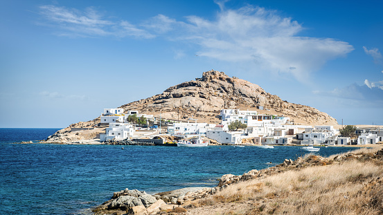 The major tourist attraction  of Little venice on the island of Mykonos one of the Cyclades islands