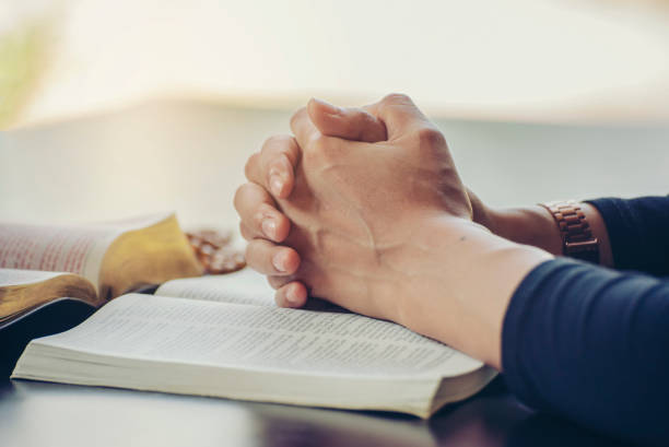 istock Pray and bible concept 1223928960