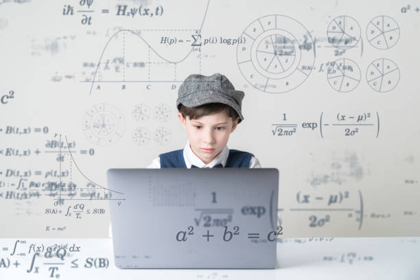istock Education technology concept. Schoolboy learning in the room. Online school. EdTech. 1223930405