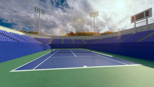 istock Tennis court. 1223930418