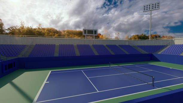 istock Tennis court. 1223930440