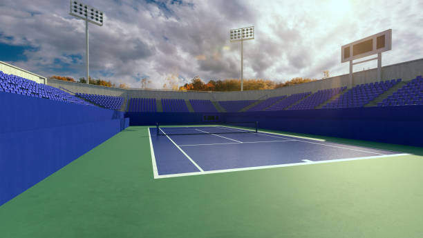 istock Tennis court. 1223930462