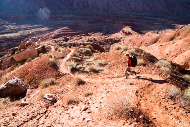 istock Hiking in the Utah desert 1223931294