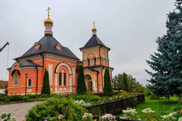 istock Transfiguration temple of Optina Monastery. Optina Pustyn (literally Opta's hermitage) is an Eastern Orthodox monastery near Kozelsk in Russia 1223931459