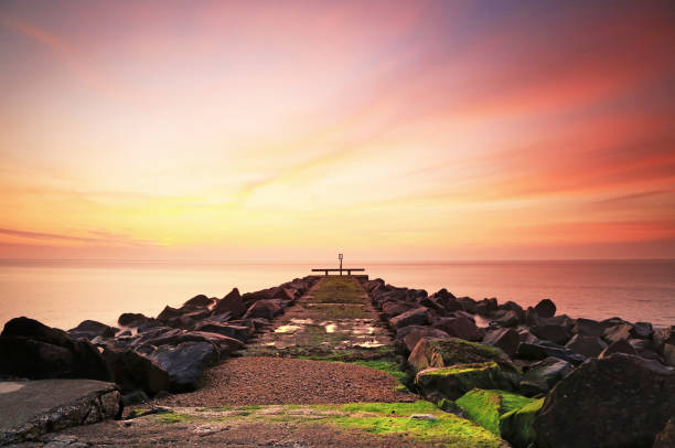 alba lowestoft - scenics coastline uk moss foto e immagini stock