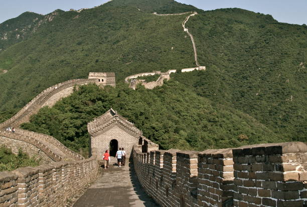 istock Long View of Great Wall Snaking up Mountain Slope 1223936465