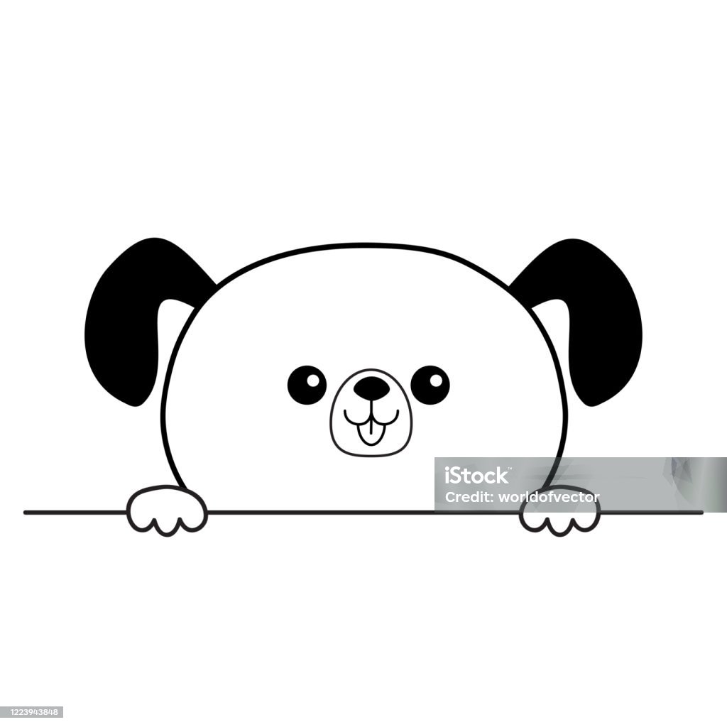 Biểu Tượng Đầu Khuôn Mặt Hạnh Phúc Của Chó Tay Cầm Bàn Hình Bóng ...