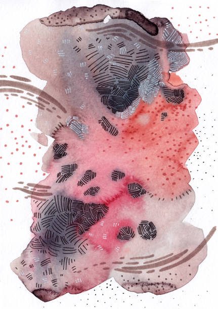 istock Abstract watercolor font painting by artist 1223944052