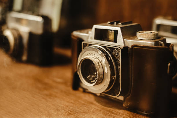 istock Vintage and old film camera 1223944612