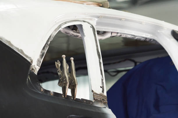 istock Car ready to be fixed in auto repair shop 1223954858