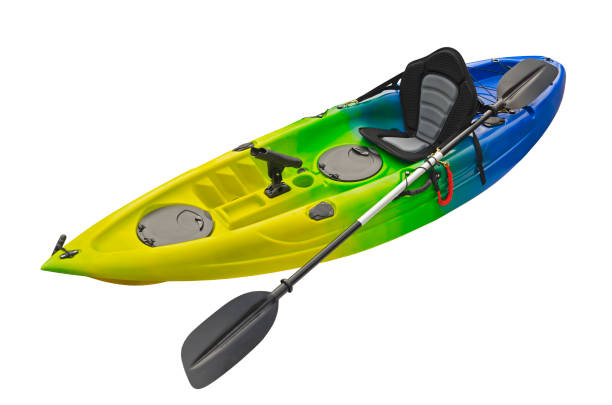 kayak moderne - canoe kayak, jaune photos et images de collection