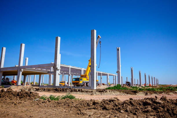 istock View on building site, unfinished concrete edifice 1223956108