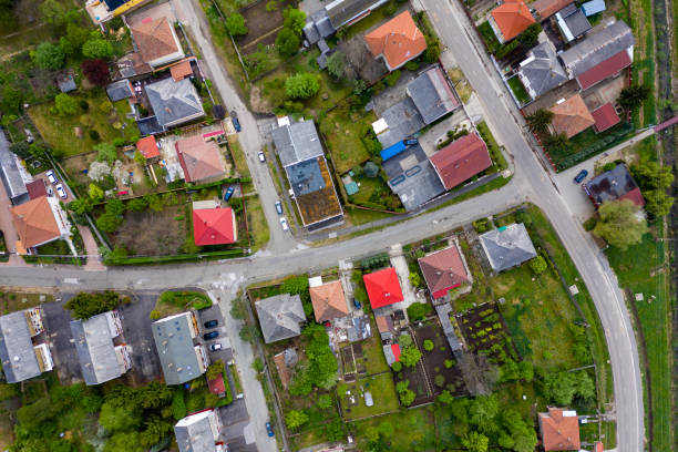 istock Flying over city area 1223960916