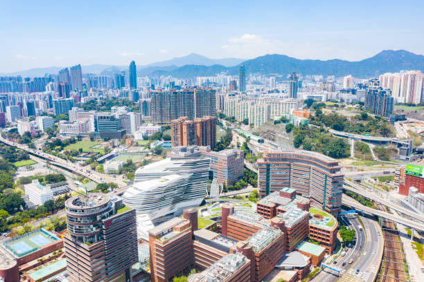 Drone view of The Hong Kong Polytechnic University, (Poly U)