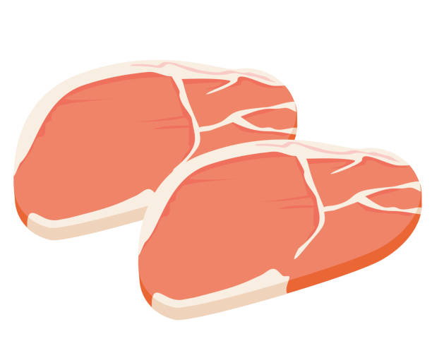 ilustrações de stock, clip art, desenhos animados e ícones de vector illustration of cut pork . - fillet