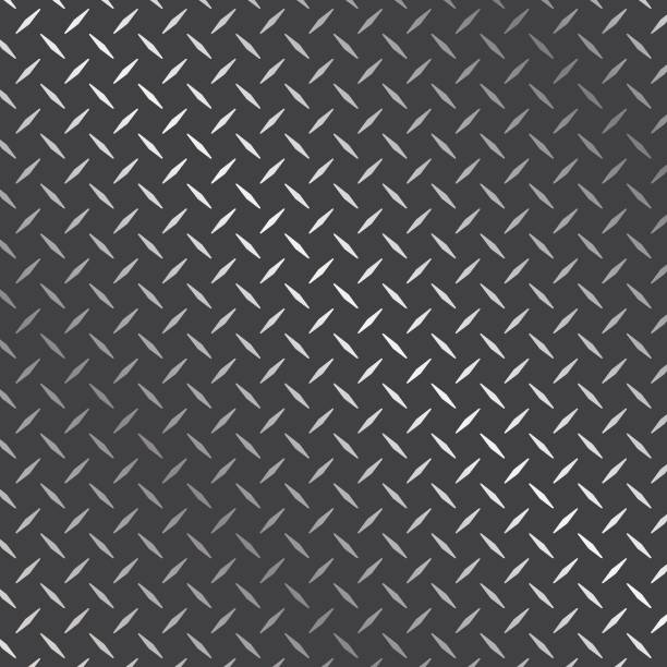 ilustrações, clipart, desenhos animados e ícones de projeto de vetores de fundo de textura de metal de placa de diamante - diamond plate