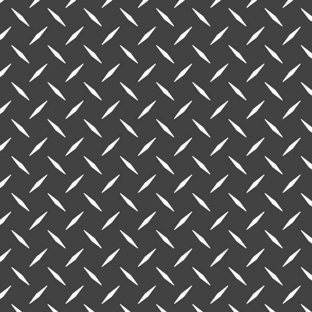 ilustrações de stock, clip art, desenhos animados e ícones de diamond plate metal texture background vector design - backgrounds dirty metal industry