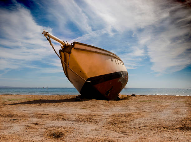 istock Abandoned ship on the shore. Dahab. Lagoon. Sinai peninsula. 1223967198