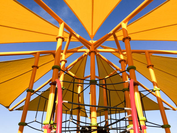 istock Playground equipment shade and ropes 1223972038